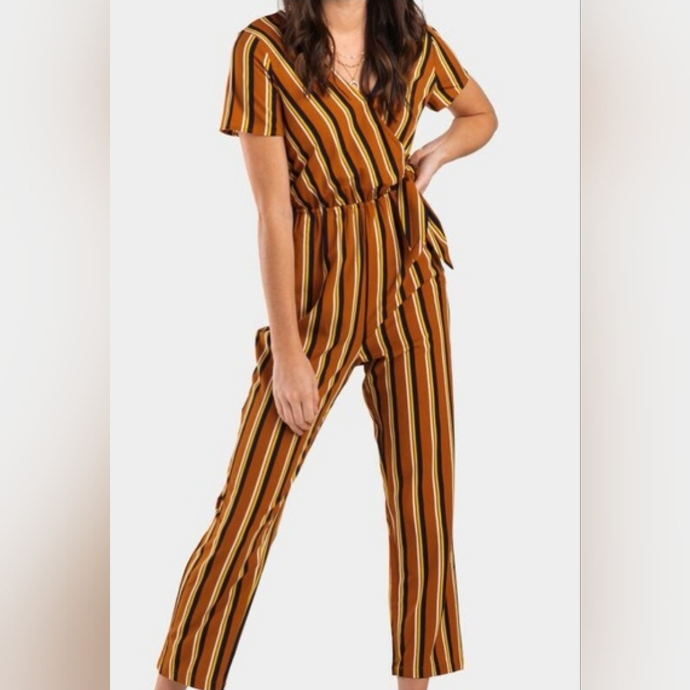 Blush Multicolor Striped Jumpsuit